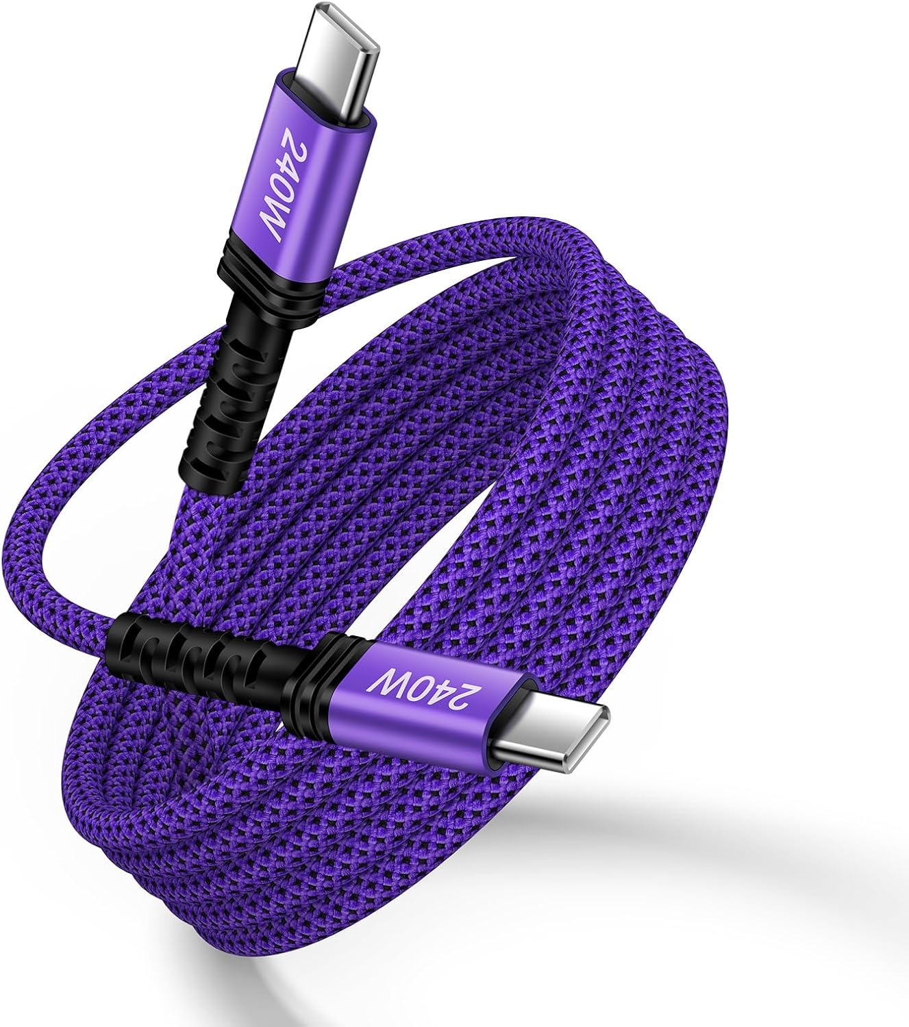 USB C to USB C Cable 240W Fast Charging Type C Charger Cord 10FT Long Braided USB C Car Charger Cable for iPhone 17 Pro Max/16 Pro Max/16e/16 Plus/15 Pro/15 Plus/MacBook Pro/Air/iPad Pro/Air/Samsung