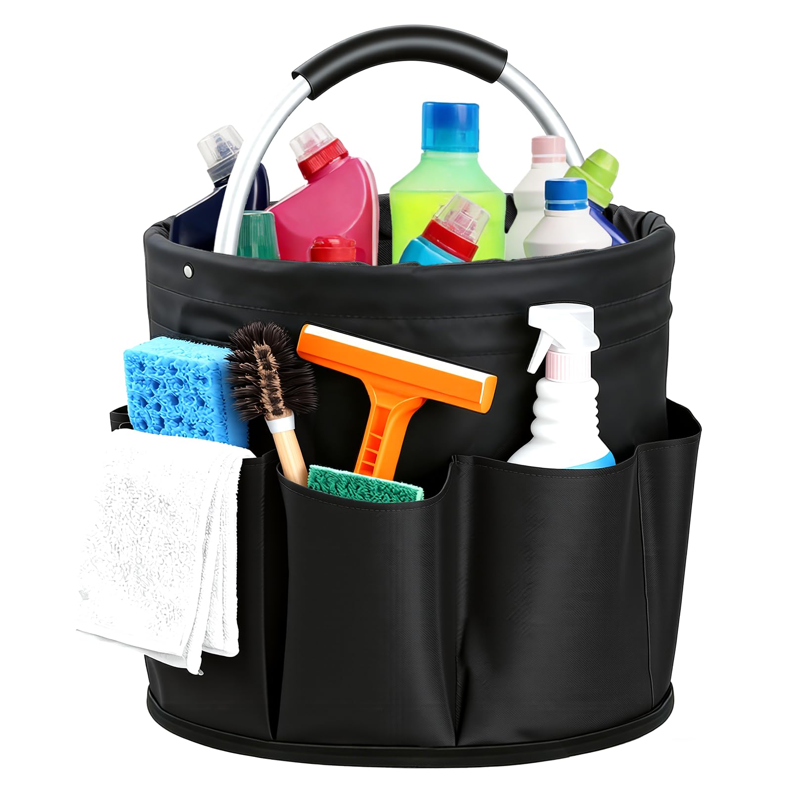 CIHTL Cleaning Caddy with Handle, Cleaning Products Organiser