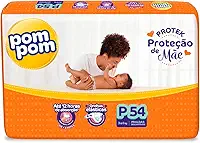 Fralda Pom Pom Protek Proteção de Mãe Mega P 54 Unidades