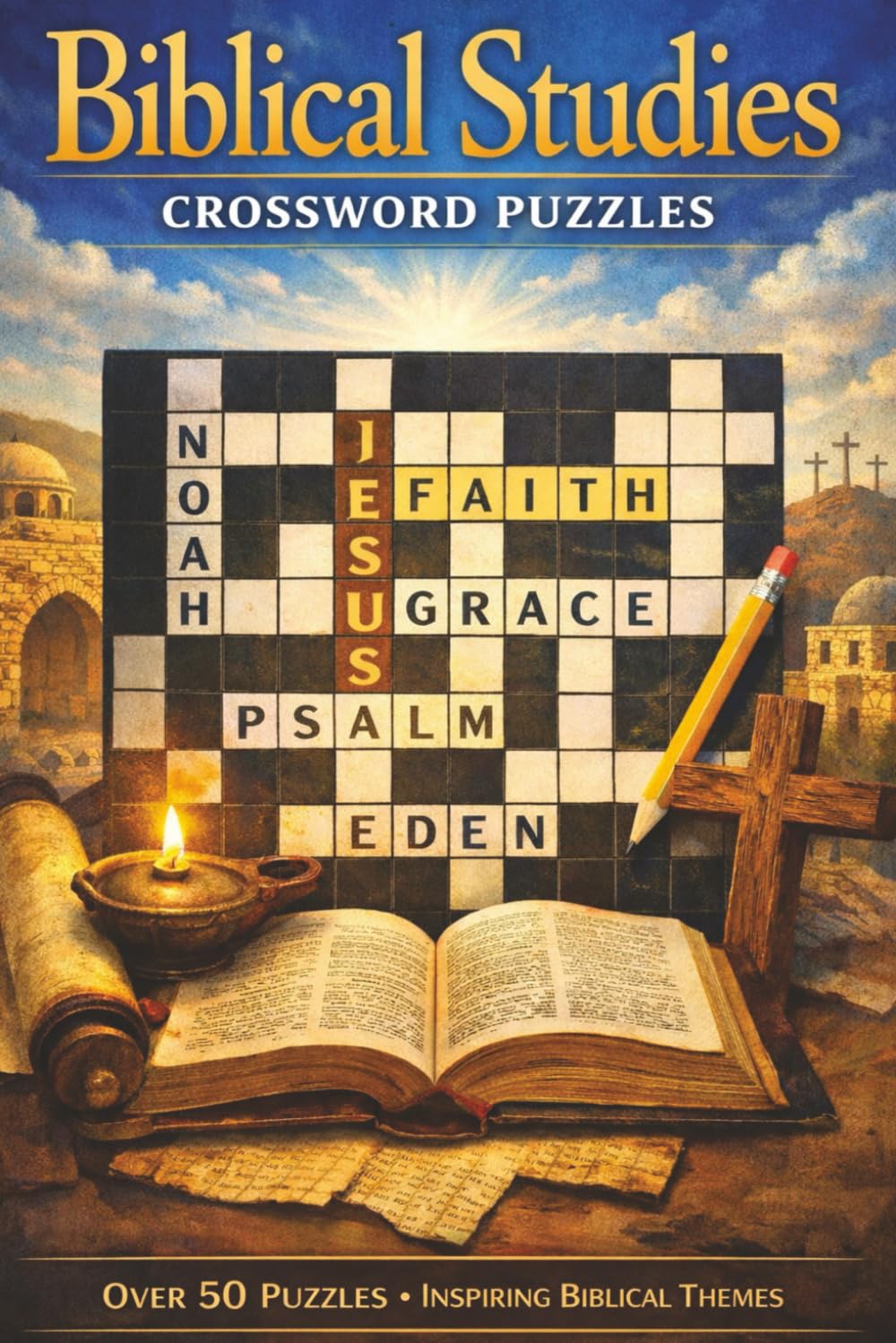 Biblical Studies Crossword Puzzles: Christian Puzzle book | 9x6 inches | 50+ Puzzles 100+ pages | The Perfect Gift for Believers of All Ages