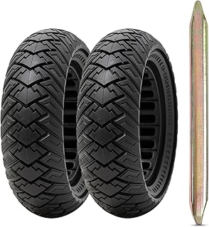 2 PCS 10x3.0 255x80 (80/65-6) Solid Tire,10 Inches Electric Scooter Tires 10 x 3.0 Solid Tires Front or Rear Replacement Solid Rubber Tires Compatible with 10x3.0 Electric Scooter Tire?P-1009?