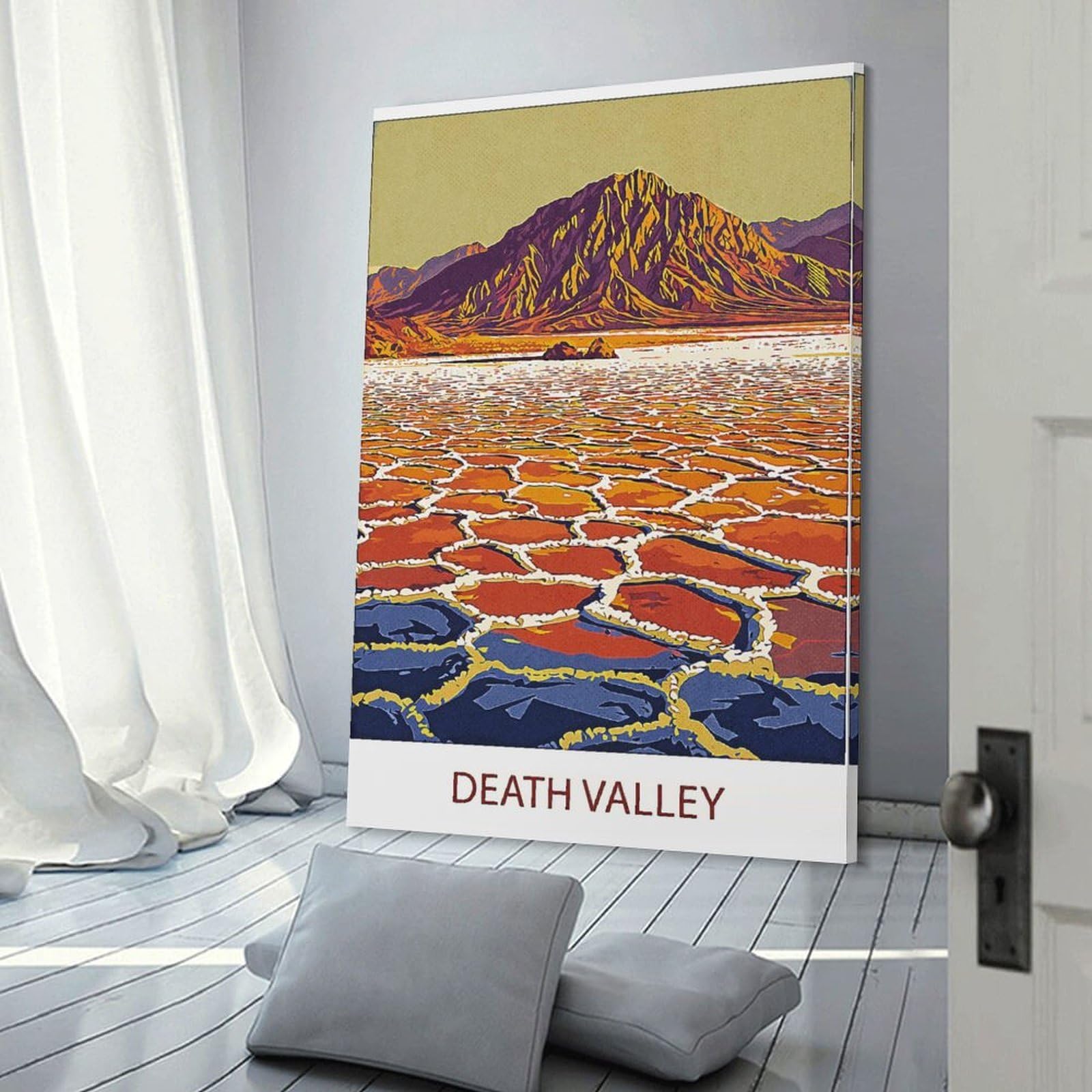 Junmoney Wall Art Print Death Valley Landscape, 20x30inch(50x75cm), for Hallway, Bedroom Or Modern Interiors, Thoughtful Wall Decor for Art Lovers