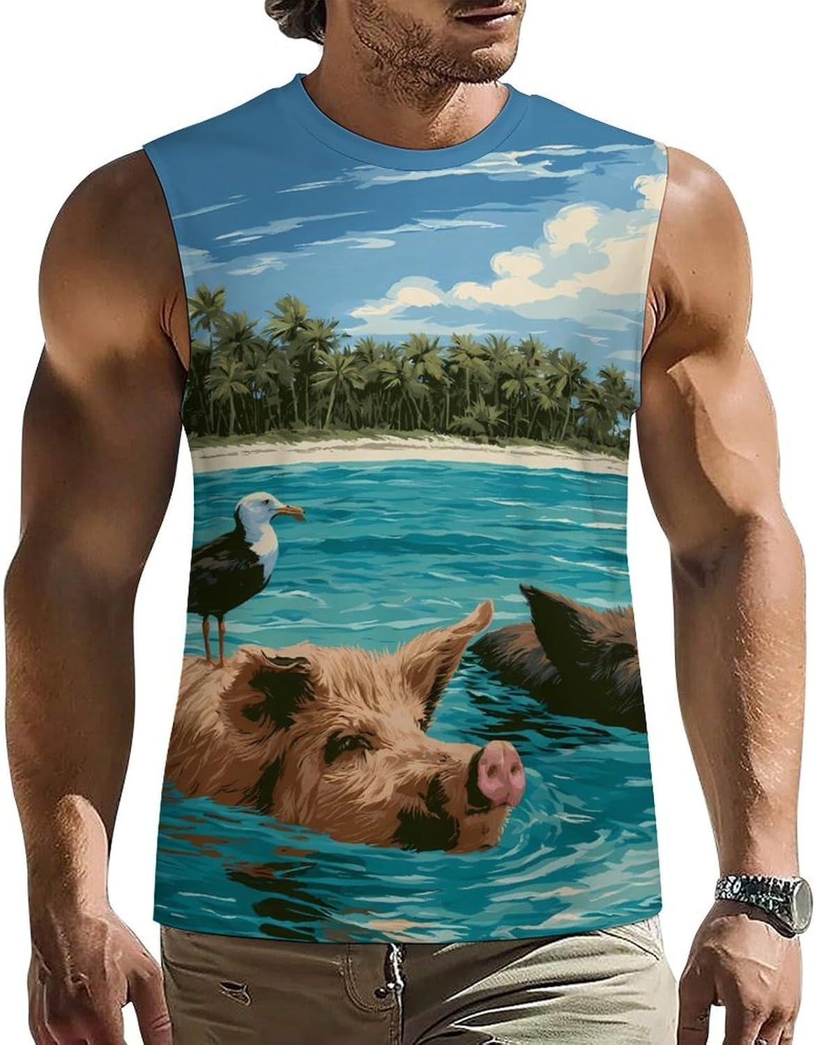 Bahamas Exuma Men's Sleeveless Shirt Small