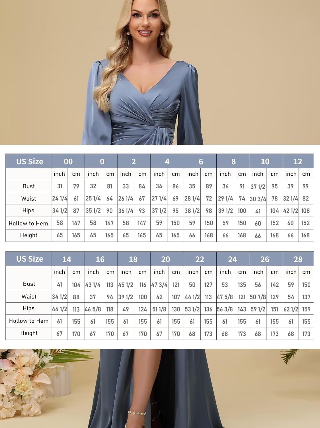 Satin Bridesmaid Dresses with Slit Long Sleeves V Neck A Line Wedding Guest Dress 2025