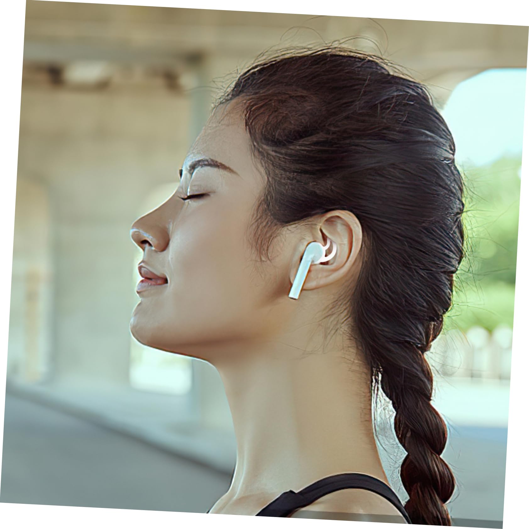 KOMBIUDA 6Pcs Silicone Ear Hooks for Headsets Skid Earphone Protectors Compatible with Airpods of Durable Earbud Accessories