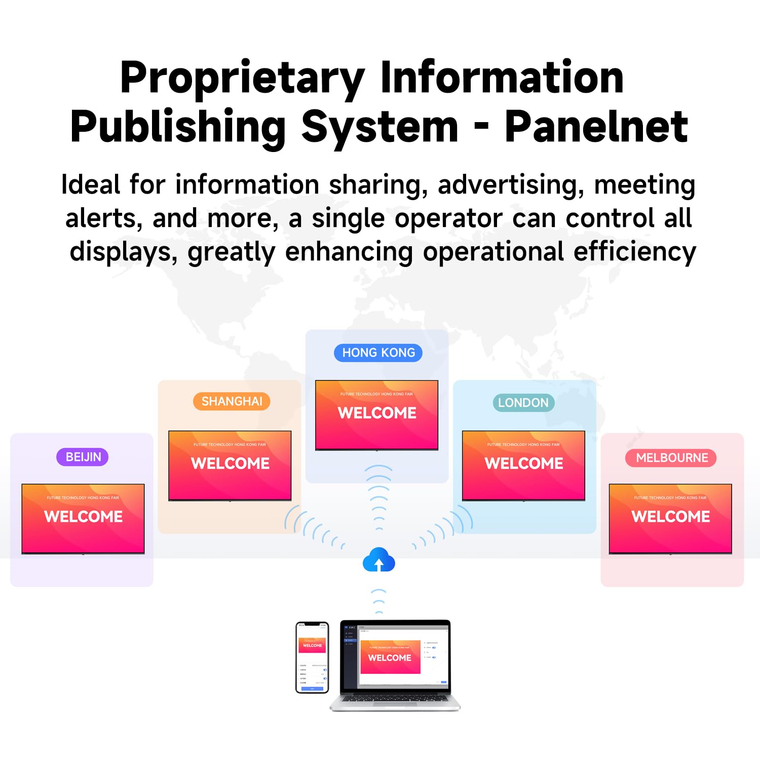 HORION 55 Inch 4K UHD Interactive Display for Conferences, Office, LED Commercial TV, Use for Commercial Signage Display, 260 nit, HDMI, USB, Wi-Fi, Speakers
