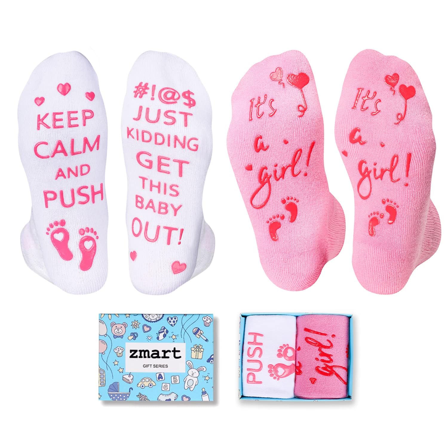 Zmart Pregnancy Gifts for Pregnant Women - New Mom Socks, Maternity Socks for Expecting Mom