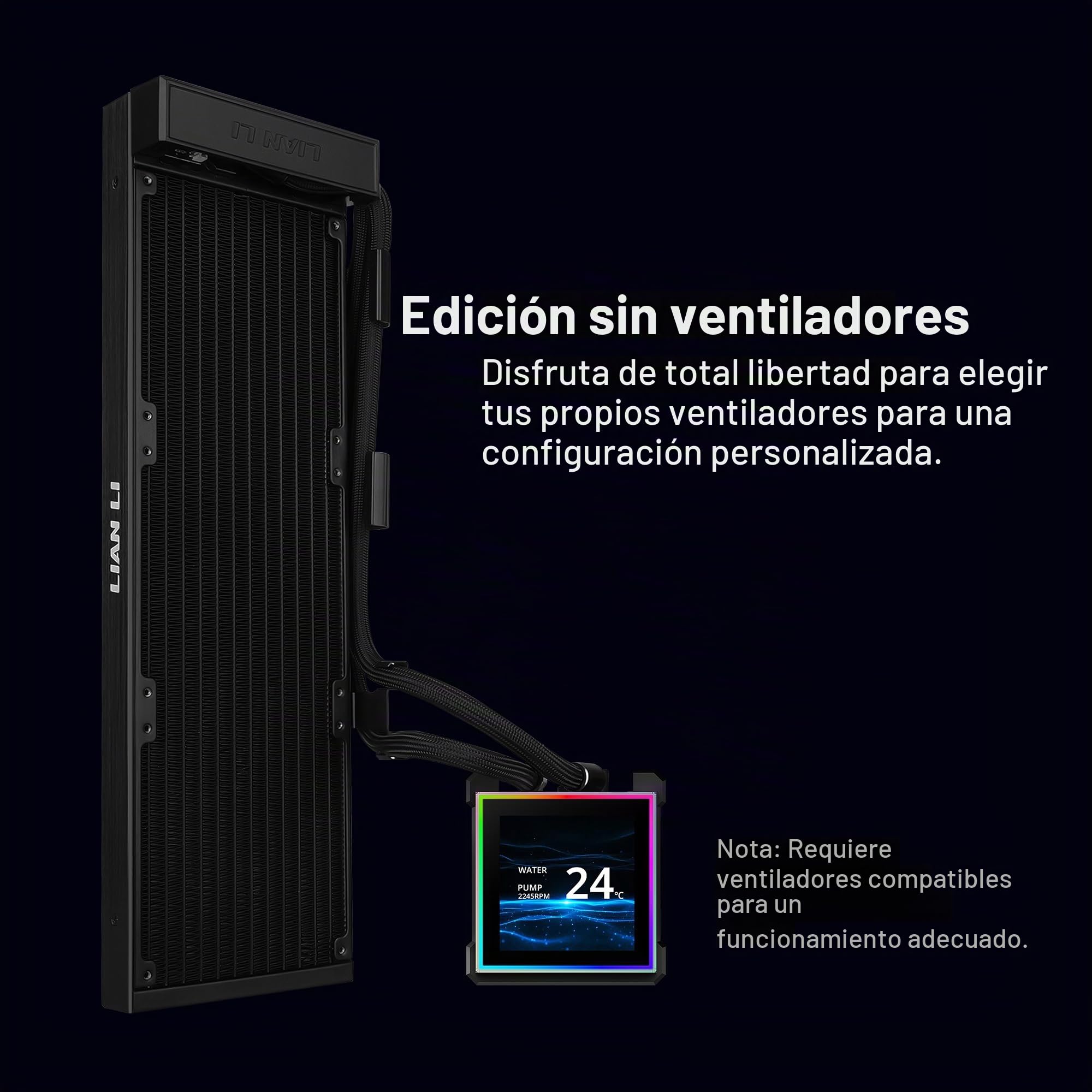 Lian Li Hydroshift Ii LcD-S 360 Fanless Processore Kit Di Raffreddamento A Liquido Nero 1 Pz (lian Li Hydroshift Ii LcD-S 360n All In One Cpu Cooler