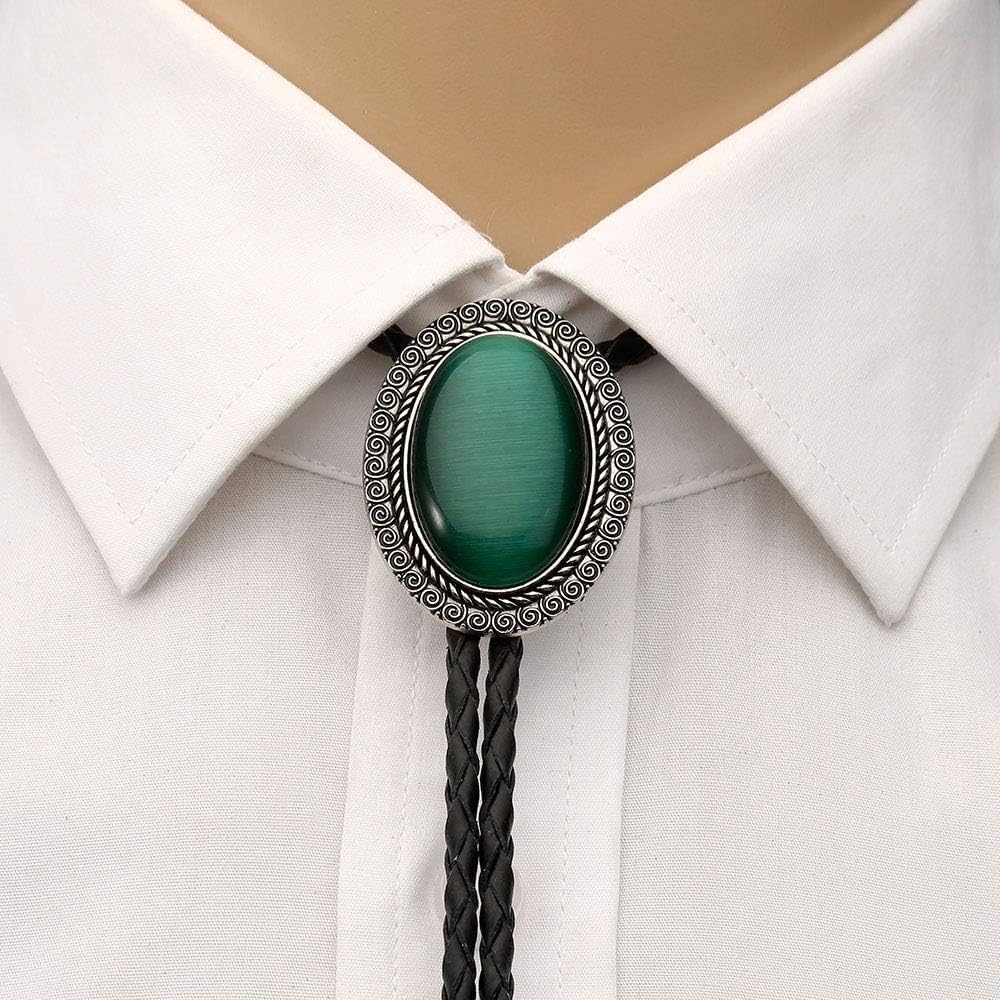 HUABOLA CALYN Bolo tie, Handmade Round Shape Western Cowboy Bola Tie - Image 4