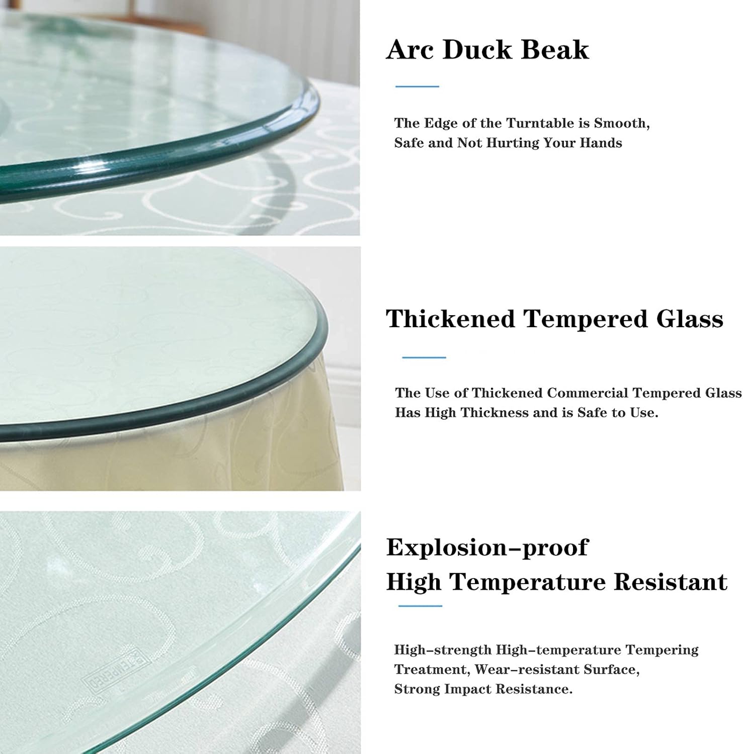 Round Tempered Glass Table Top 0.8mm Thick Glass Tempered Polished Edge Premium Round Circular Plate Glass for Dining Table Coffee Table Home Office Use (80cm/31in)