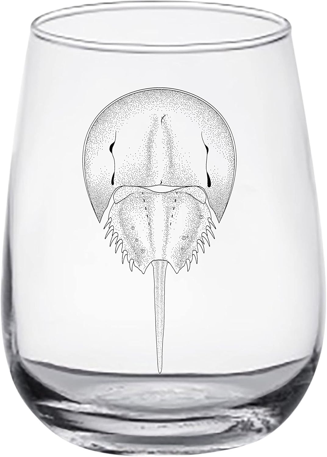 Horseshoe Crab - Stemless Wine Glasses Set of 2