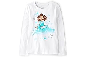 Cute Girls Flower Unicorn Long Sleeve Graphic Tee
