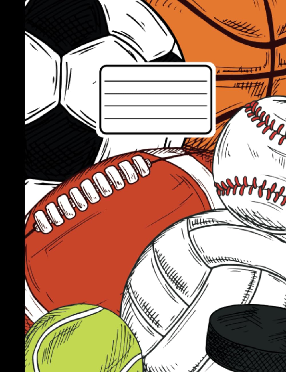 Composition Notebook Wide Ruled Sports Aesthetic Design For Kids And Boys Who Love Soccer, Football, or Baseball. Cute Book For Party Favors, School ... 110 pages (55 sheets) 9-3/4 x 7-1/2 inches