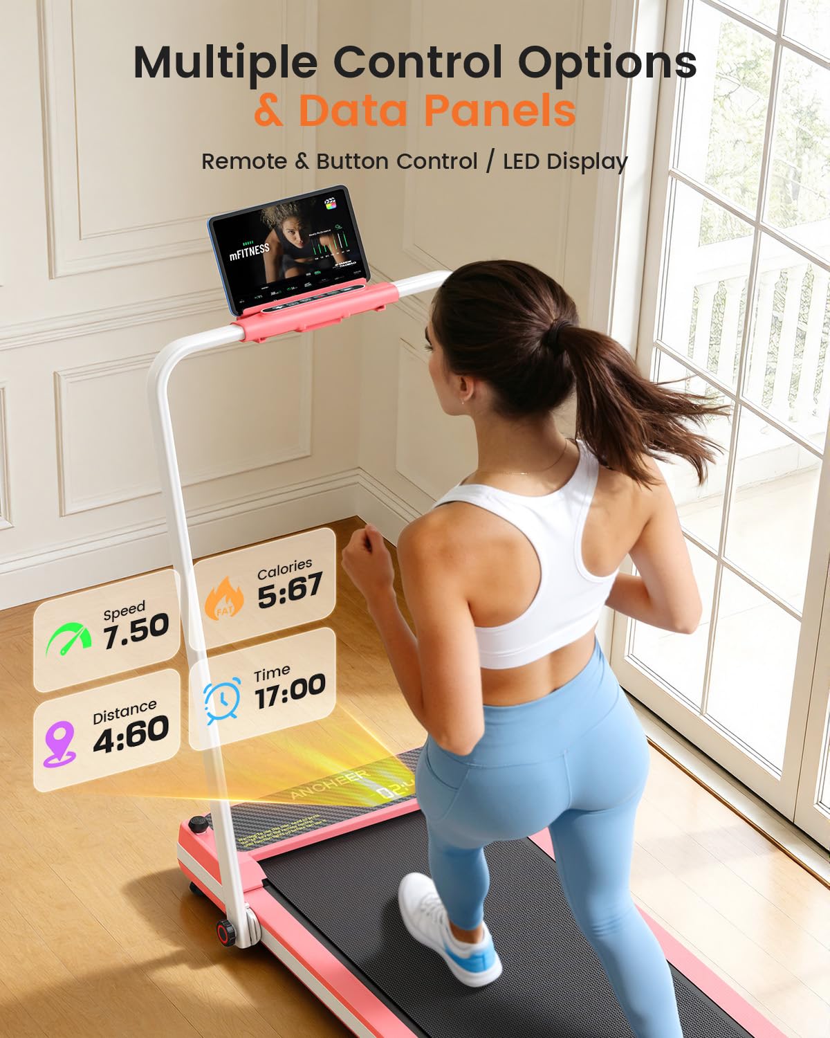 YESOUL Treadmill for Seniors with Long Handrails, Emergency Stop Button product image 24