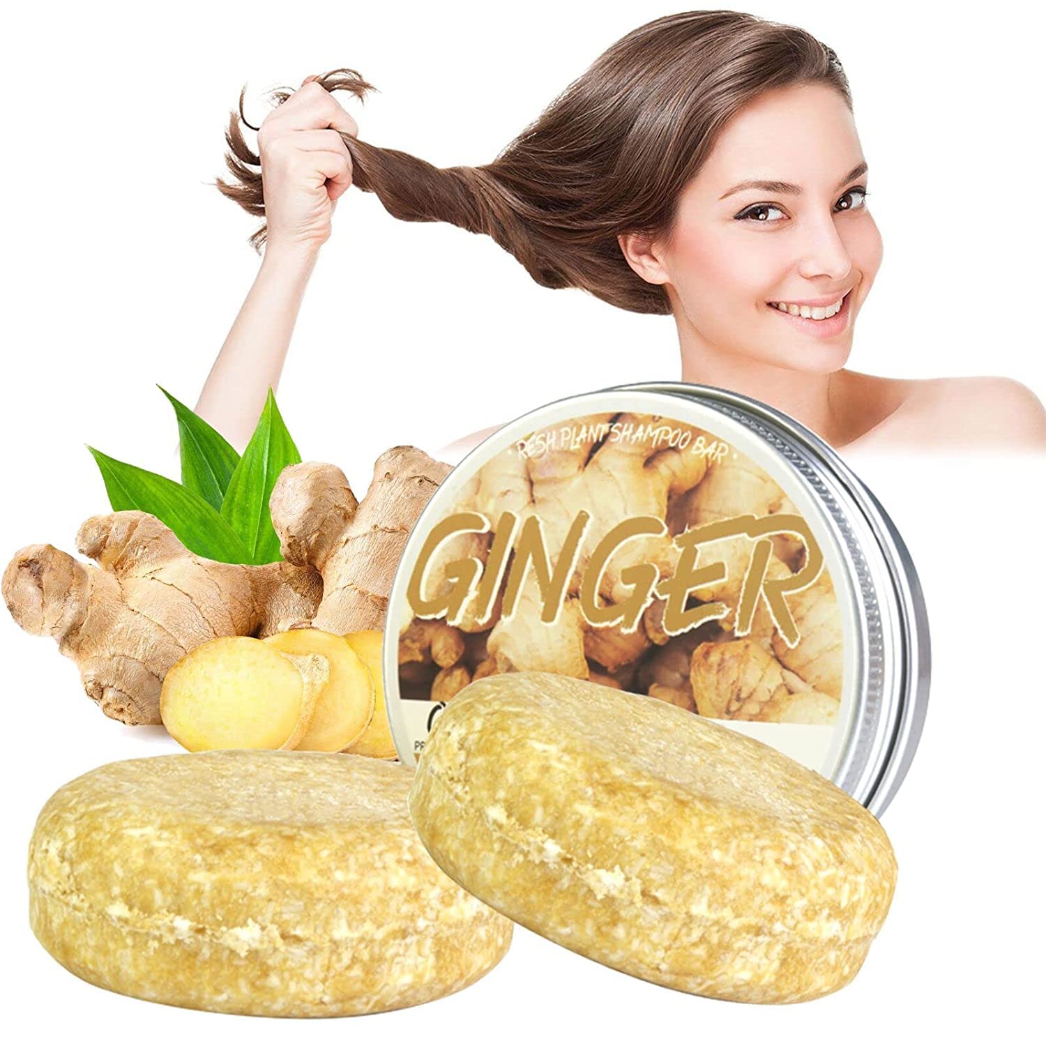 Ginger Hair Regrowth Shampoo Bar, Ingwer Hair Regrowth Shampoo Bar