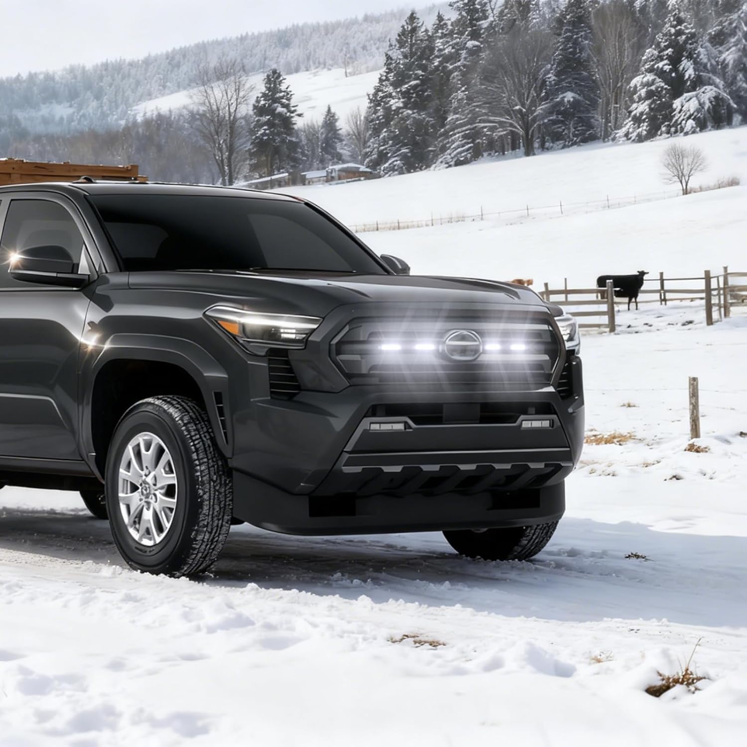 Front Grille Grill Lights for 2024 2025 Toyota Tacoma SR SR5 Led Grill Light Accessories(for SR sr5 only-LED-White) - Image 8