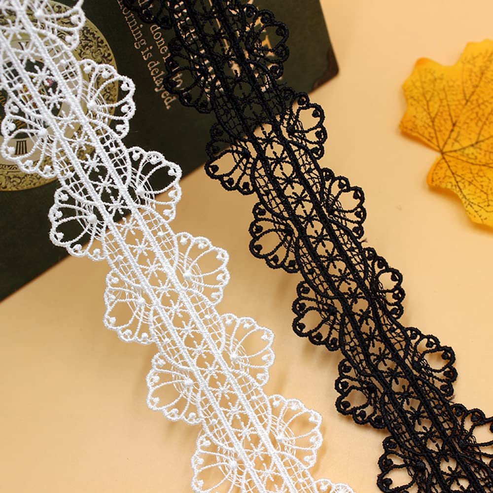 5 Meter Katoen Gehaakte Kant Rand Trim Lint 1 Breedte Vintage Witte Randen Trimmen Stof Geborduurde Applique Naaien Craft Trouwjurk Versiering Diy Kaarten Decor Kleding Hoeden Borduurwerk