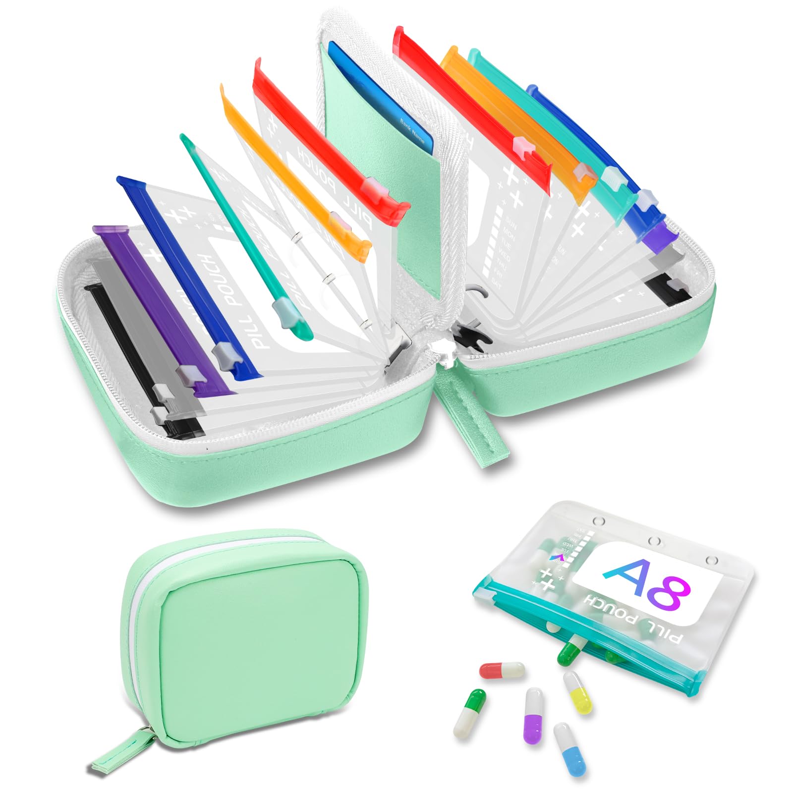 Amazon.com: A8 Waterproof Pill Organizer Set, Twice-Daily Large