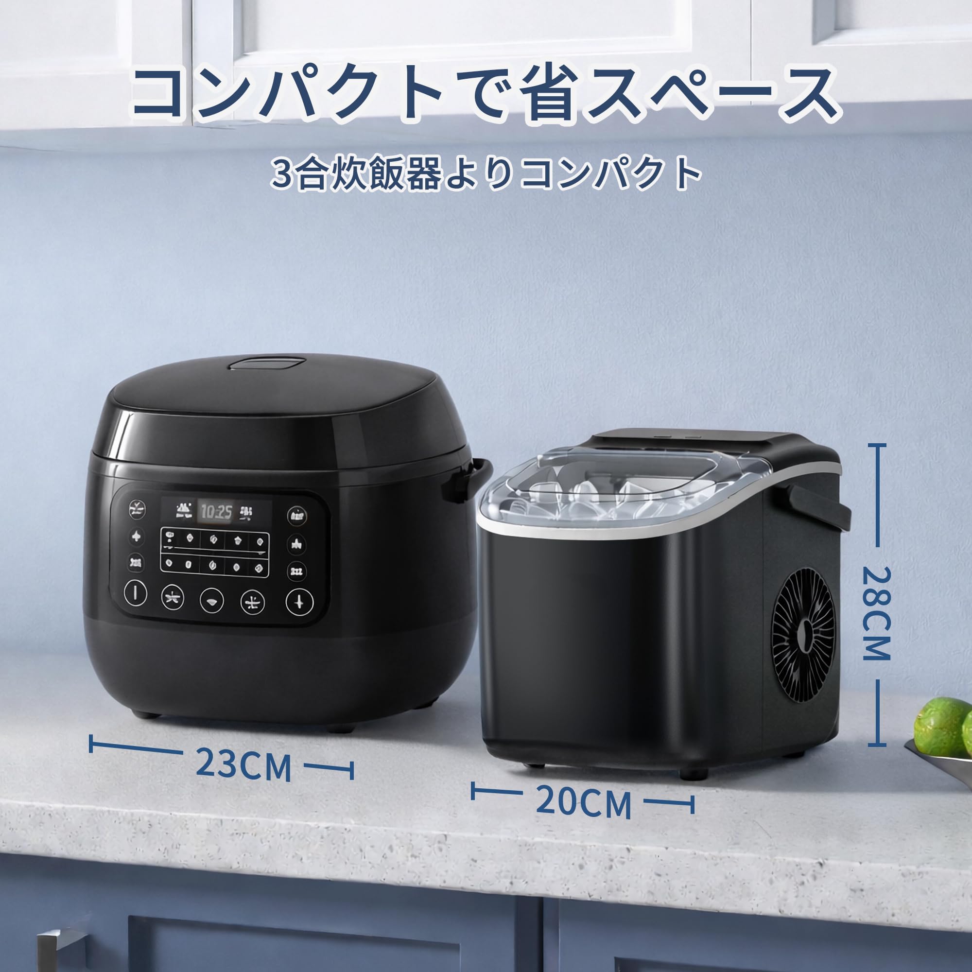 家庭用製氷機⛄️1.3L大容量水タンク 高速　最短6分 自動洗浄機能 静音＆省エネ Amazon.co.jp: 家庭用製氷機 [業界最小 - 2026年新モデル] 最短6分で