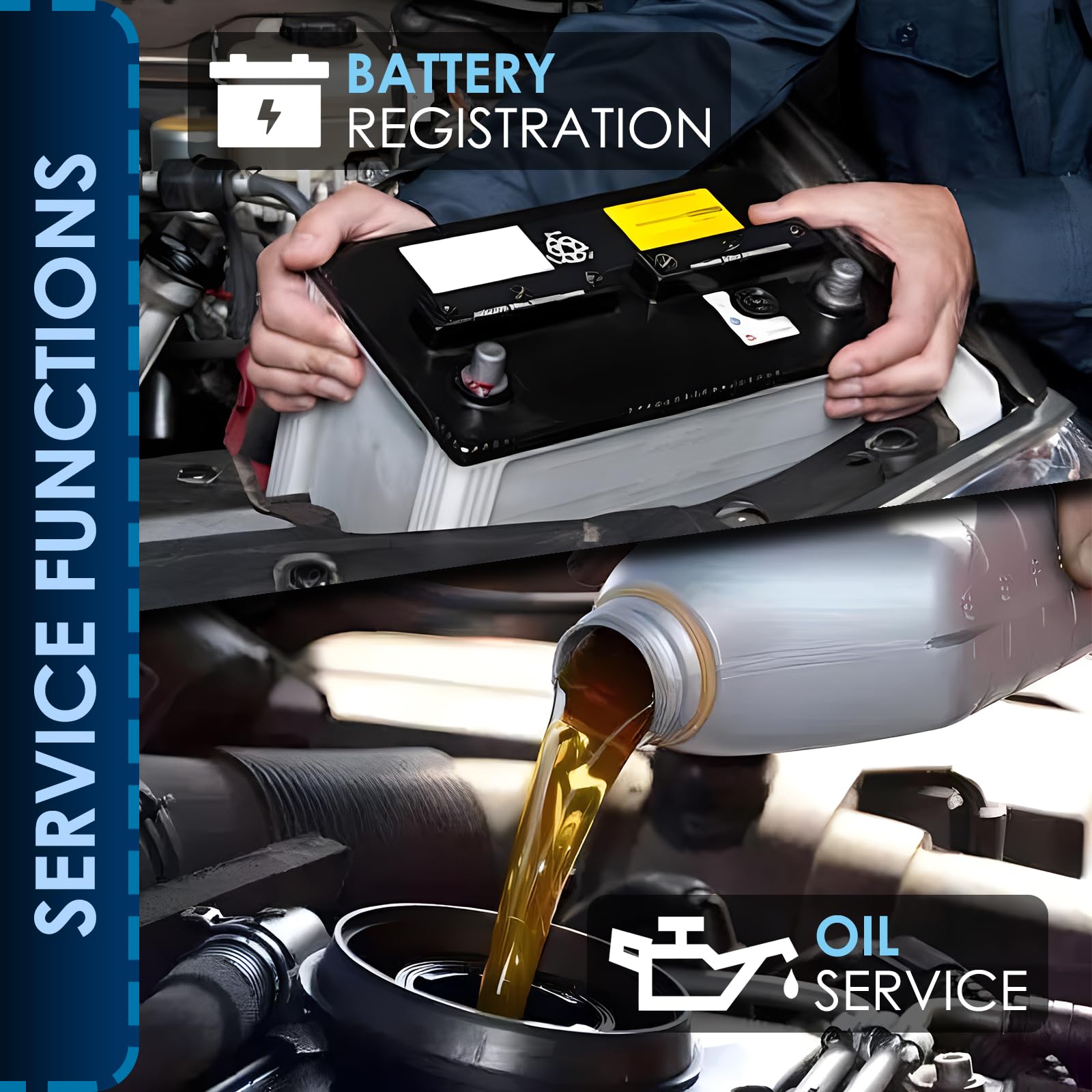 Creator C410 Lector de Códigos OBD2 para BMW y Mini Escáner de Diagnóstico Multi-Sistema (ABS, SRS, EPB, DPF) Reset de Aceite y Registro de Batería Herramienta de Diagnóstico OBDII Completa