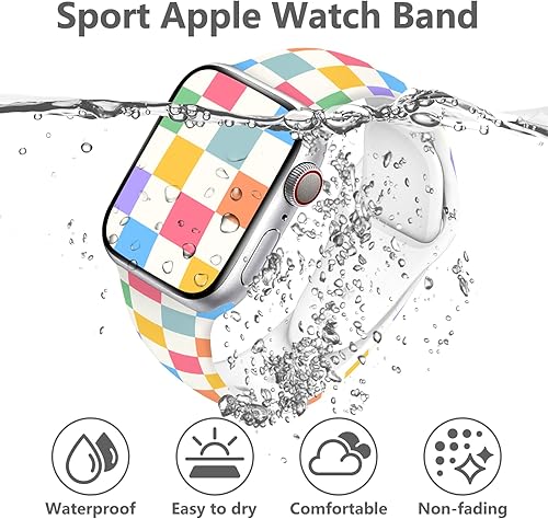 Vista 86 de Holidays - Correa de reloj compatible con Apple Watch de 1.49, 1.57, 1.61, 1.65, 1.65 y 1.73 pulgadas, correa de reloj inteligente de silicona