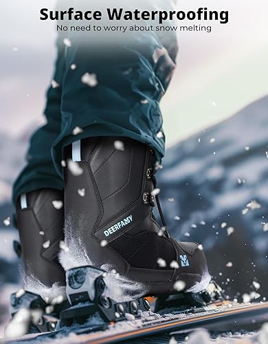 Miniatura 7 de DEERFAMY Snowboard Boots Step on for Men, BlackGray