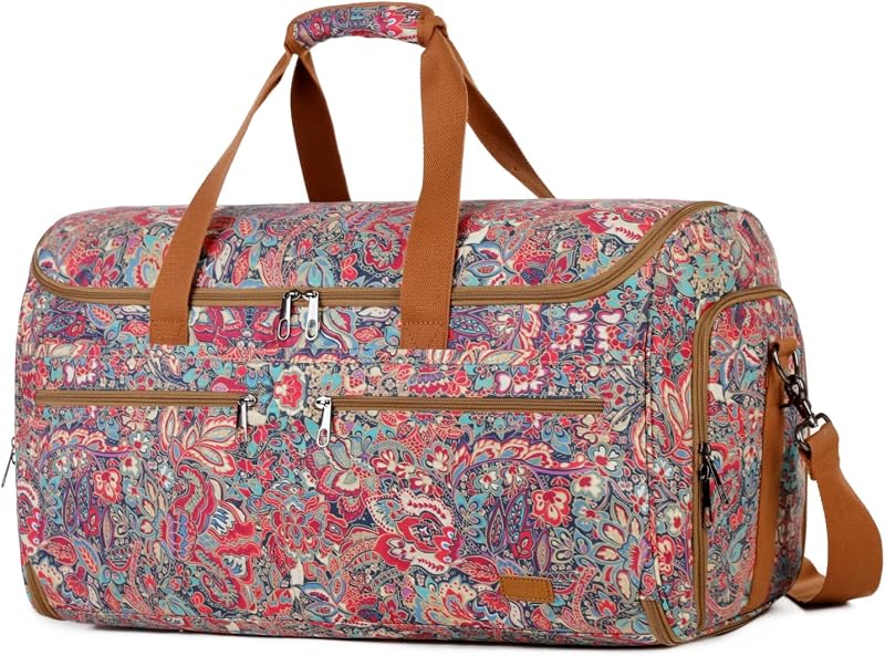BAOSHA Beautiful Garment Bag Travel Duffle Bag Hybrid Hanging Suit Luggage Bag for Women XZ-03 (Flower)