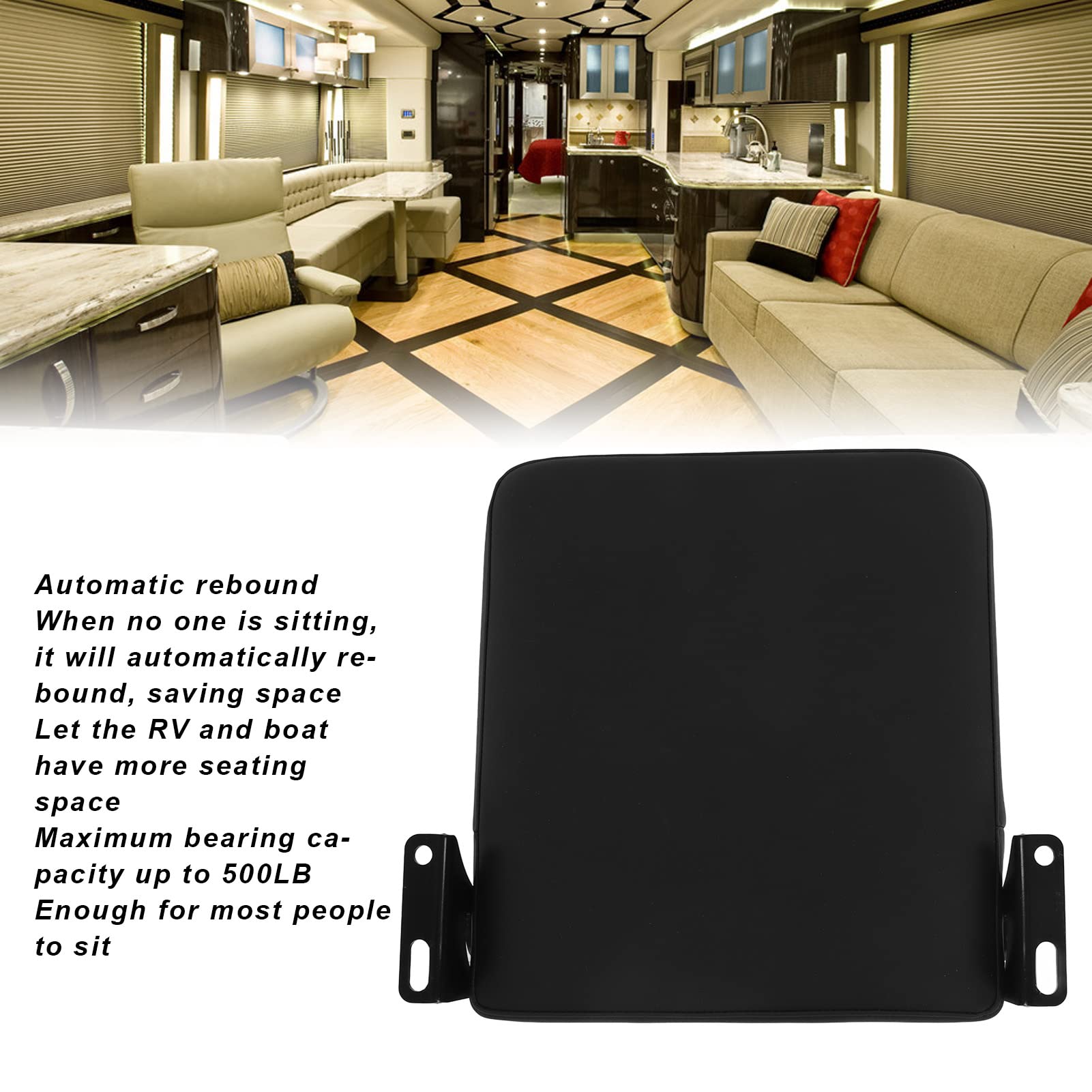 Automatischer Rebound-Klappsitz RV-Klappsitz, Yosoo RV-Klappstuhl Caravan Automatischer Rebound-Klappsitz 500LB Maximale Beladung Platzsparender Klappsitz für RV Caravan