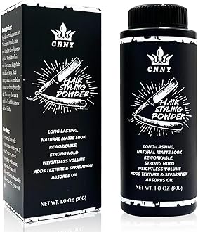 CNNY Hair Styling Powder for Men - 1oz Fluffy Volumizing and Texturizing Powder for Natural Thickness and Look | for Men, Fluffy, Natural Thickness, Natural Look
