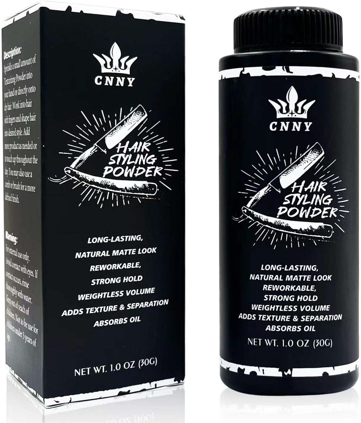 CNNY Hair Styling Powder for Men - 1oz/30g Fluffy Volumizing and Texturizing ...
