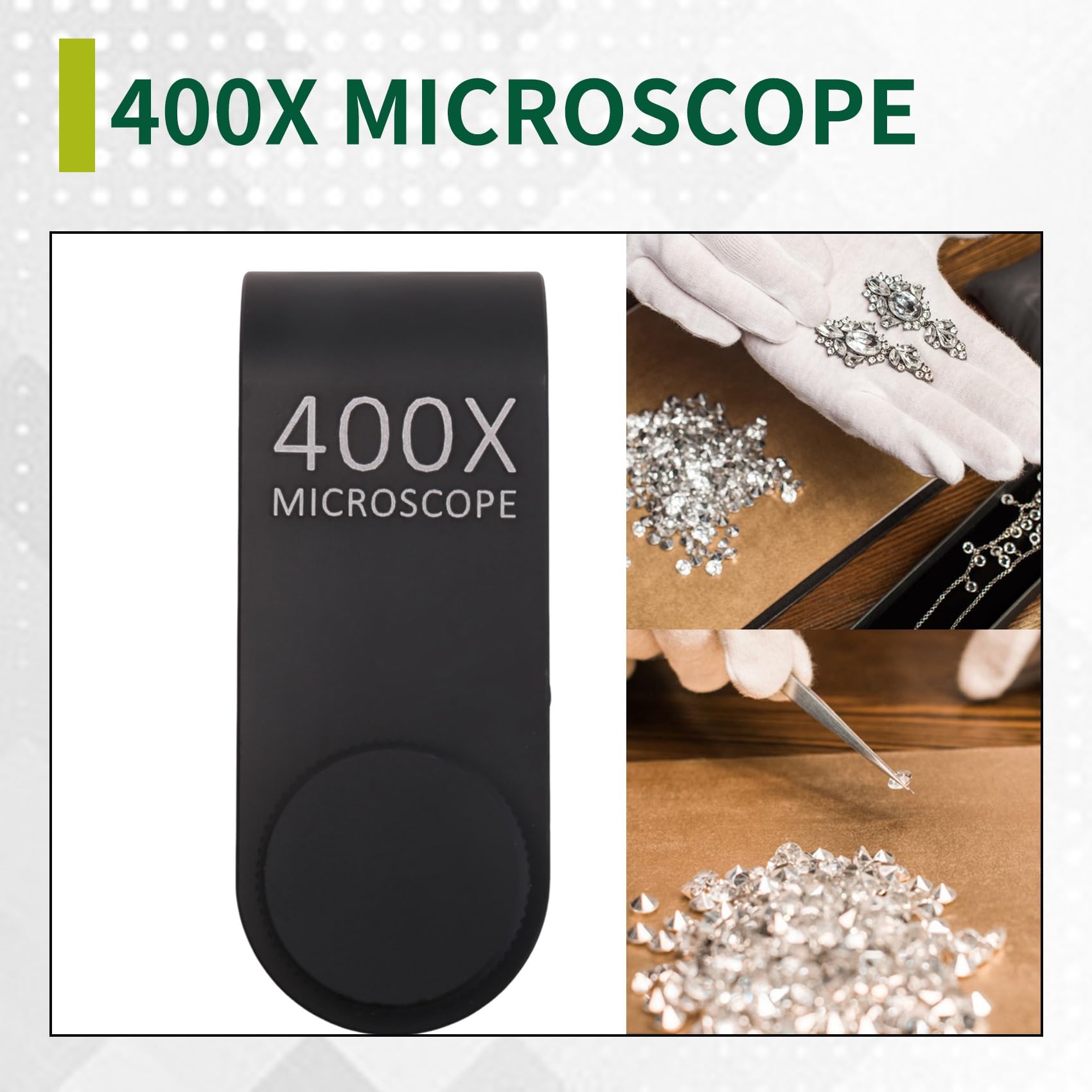Microscope de Téléphone Mobile 400x pour Le Microscope à Dermatoscope Électronique pour Téléphone Intelligent