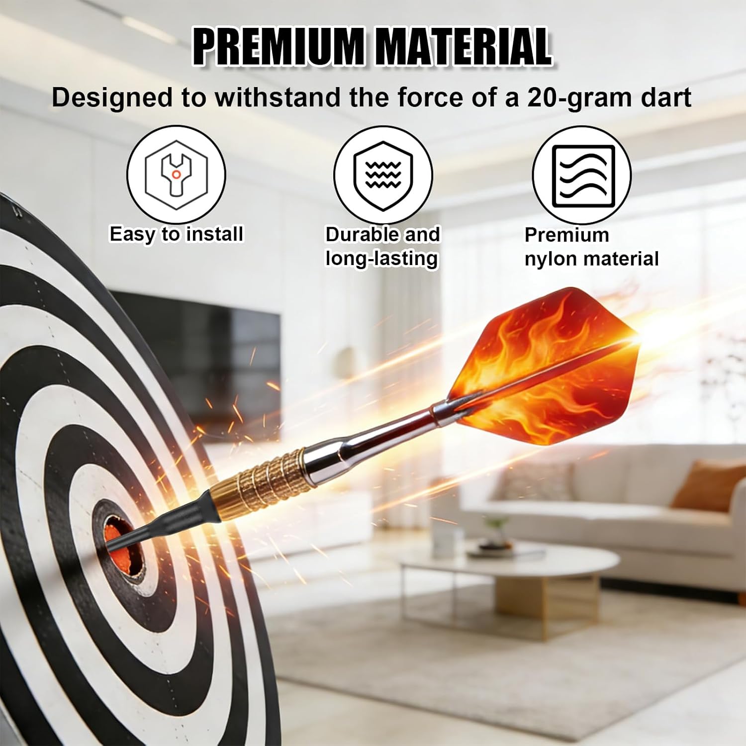 300pcs 2BA Thread Soft Tip Dart Points, Plastic Dart Tips Replacement for Professional & Beginner Players