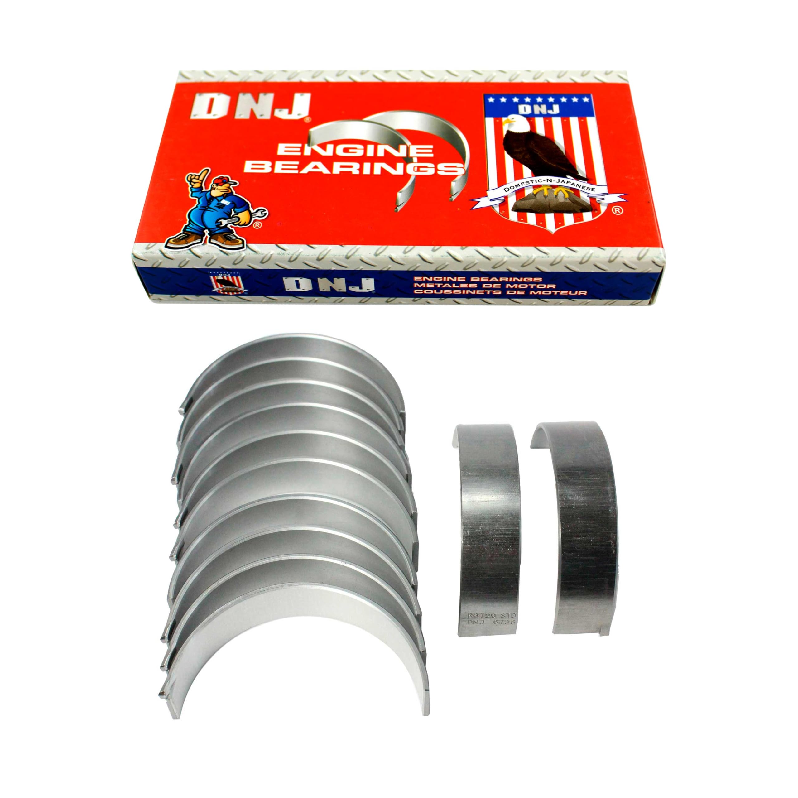 DNJ RB729.10 Oversize Rod Bearings Set for 2008-2019 Subaru Legacy Outback Tribeca 3.6L H6 24V DOHC 3630cc