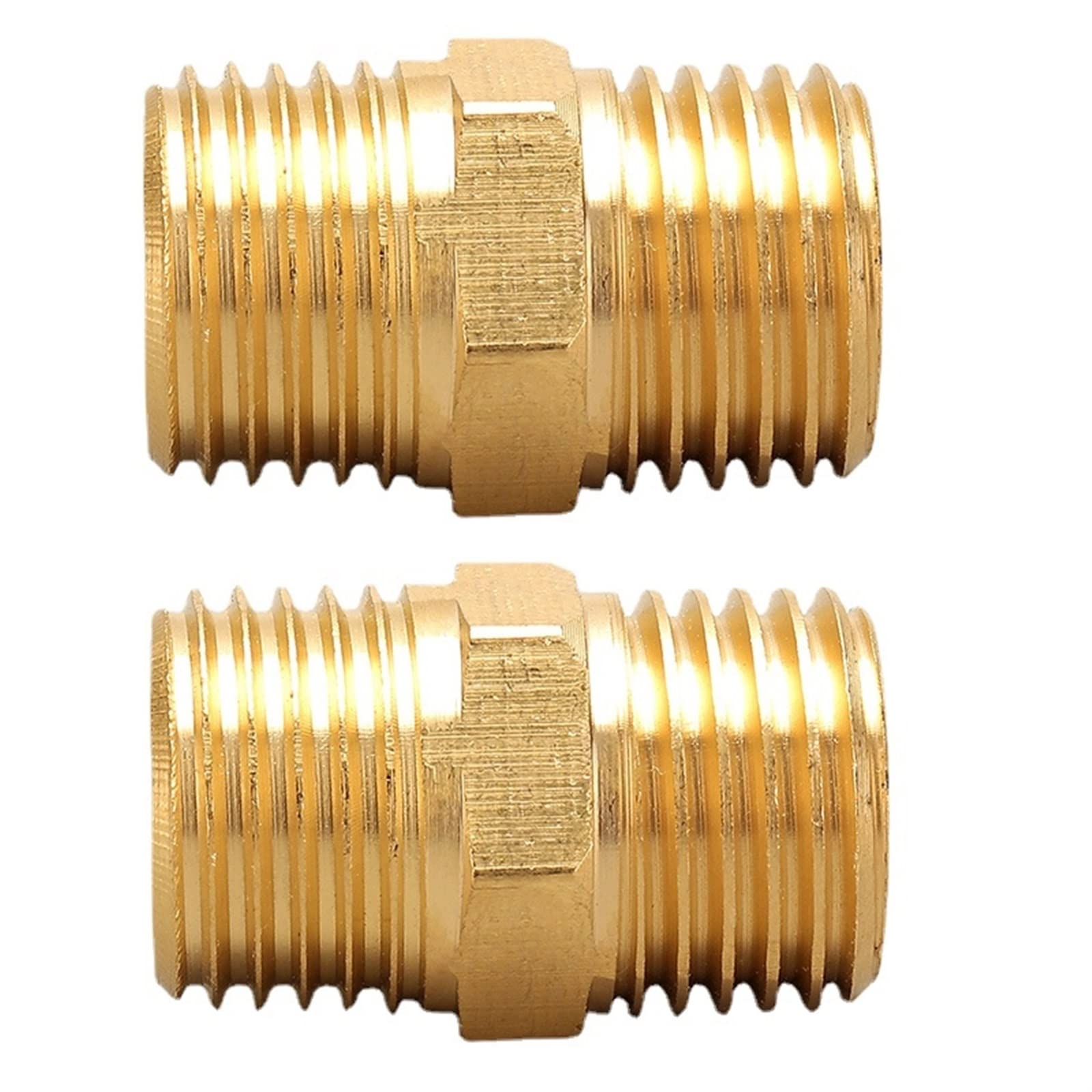 Adaptadores de ajuste de pezón hexagonal BSP y conector de latón macho para agua doméstica