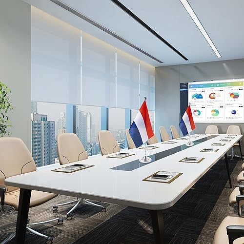 Miniatura 22 de ZXvZYT Paquete de 2 banderas de mesa suizas, pequeñas banderas suizas de escritorio con base de soporte, decoración de eventos para festivales