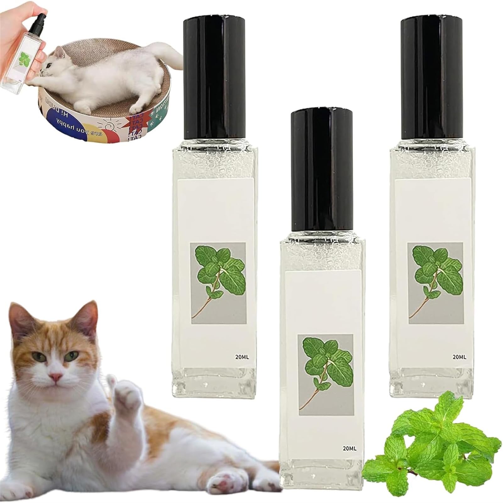 Yanobia Herbal Cat Joy Spray, Celery Pets Herbal Cat Joy, Herbal Cat Joy Catnip Spray for Indoor Cats, Cat Anxiety Relief, Cat Calming, Happy Living Space for Your Cat (3Pcs)