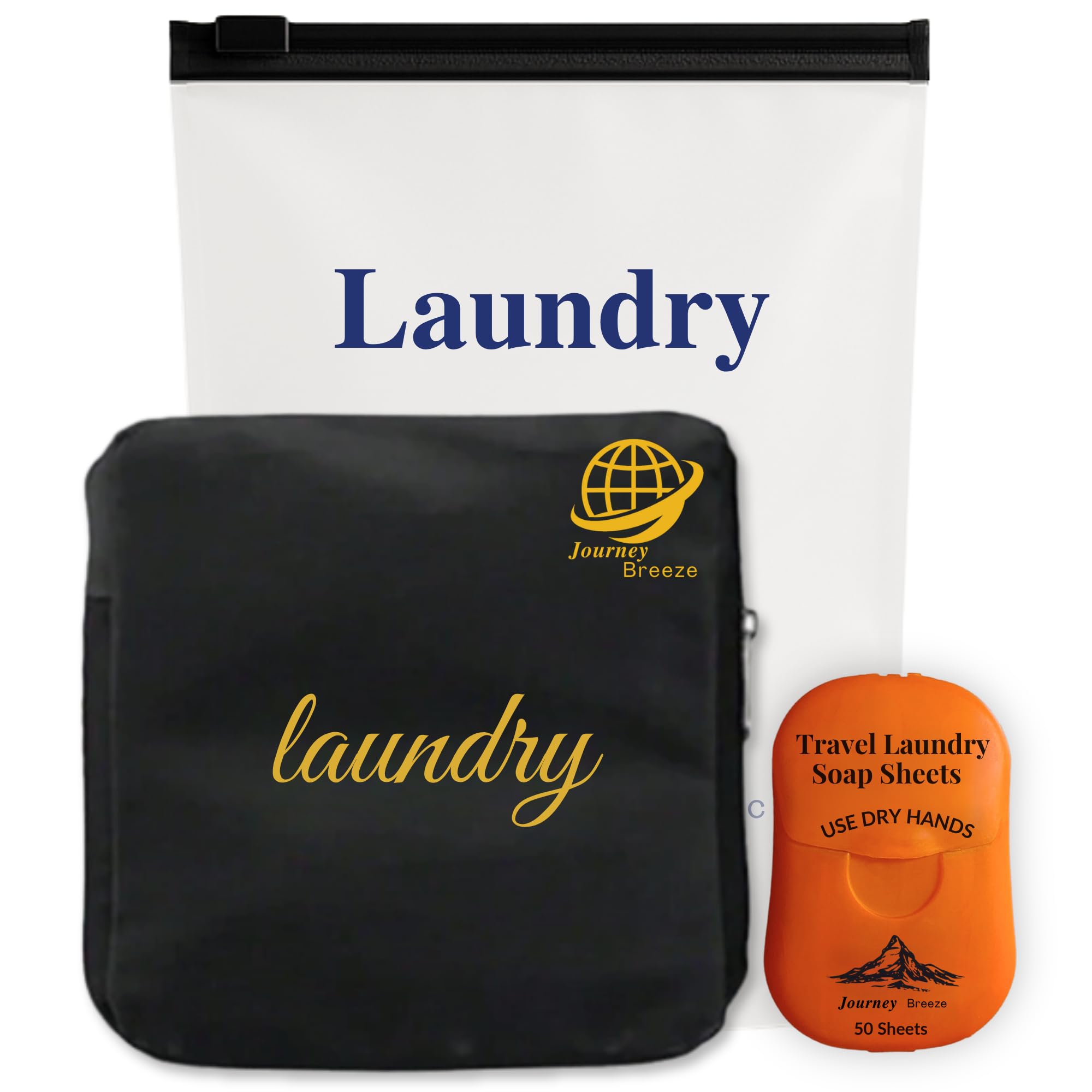 Travel Laundry Detergent Sheets and Foldable Travel Laundry Bag – Compact Laundry Detergent Sheets for Traveling, Dirty Clothes Laundry Bag for Hotels, Cruises &amp; Suitcases