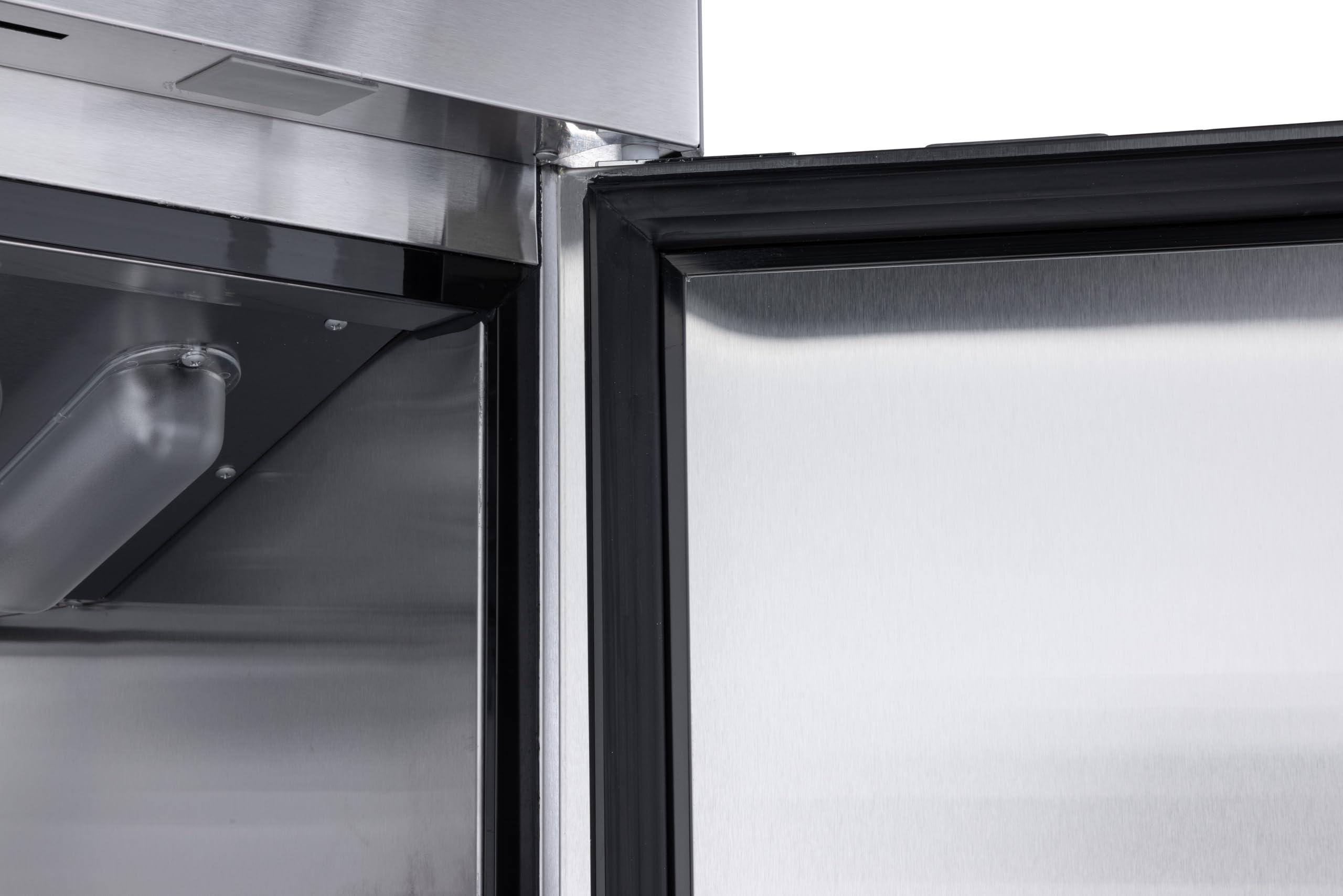 METRO Professional Réfrigérateur pro GRE6400S, Acier inoxydable, 59.5 x 64 x 188.5 cm, 240 L, ventilateur statique, 300 W, serrure, argent