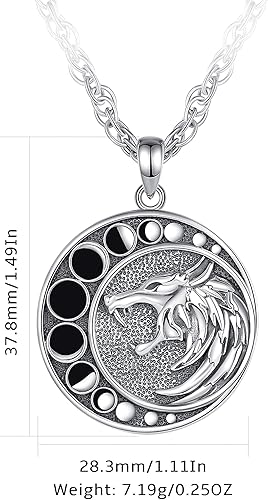 Miniatura 7 de CELESTIA Collares vikingos de plata de ley 925 para hombres y mujeres, martillo de Thorslobo vikingorunas vikingasYggdrasil