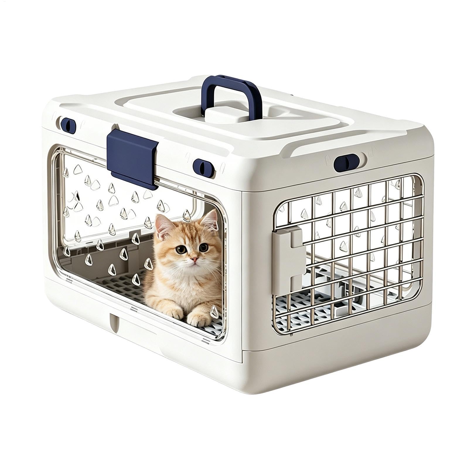 Transportín Para Perros Transportadora Transpirable para Mascotas | Transportín Rígido Para Gatos Para Salidas Camping Senderismo Ciclismo Viajes Carretera Aventuras Con Cachorros Pequeño