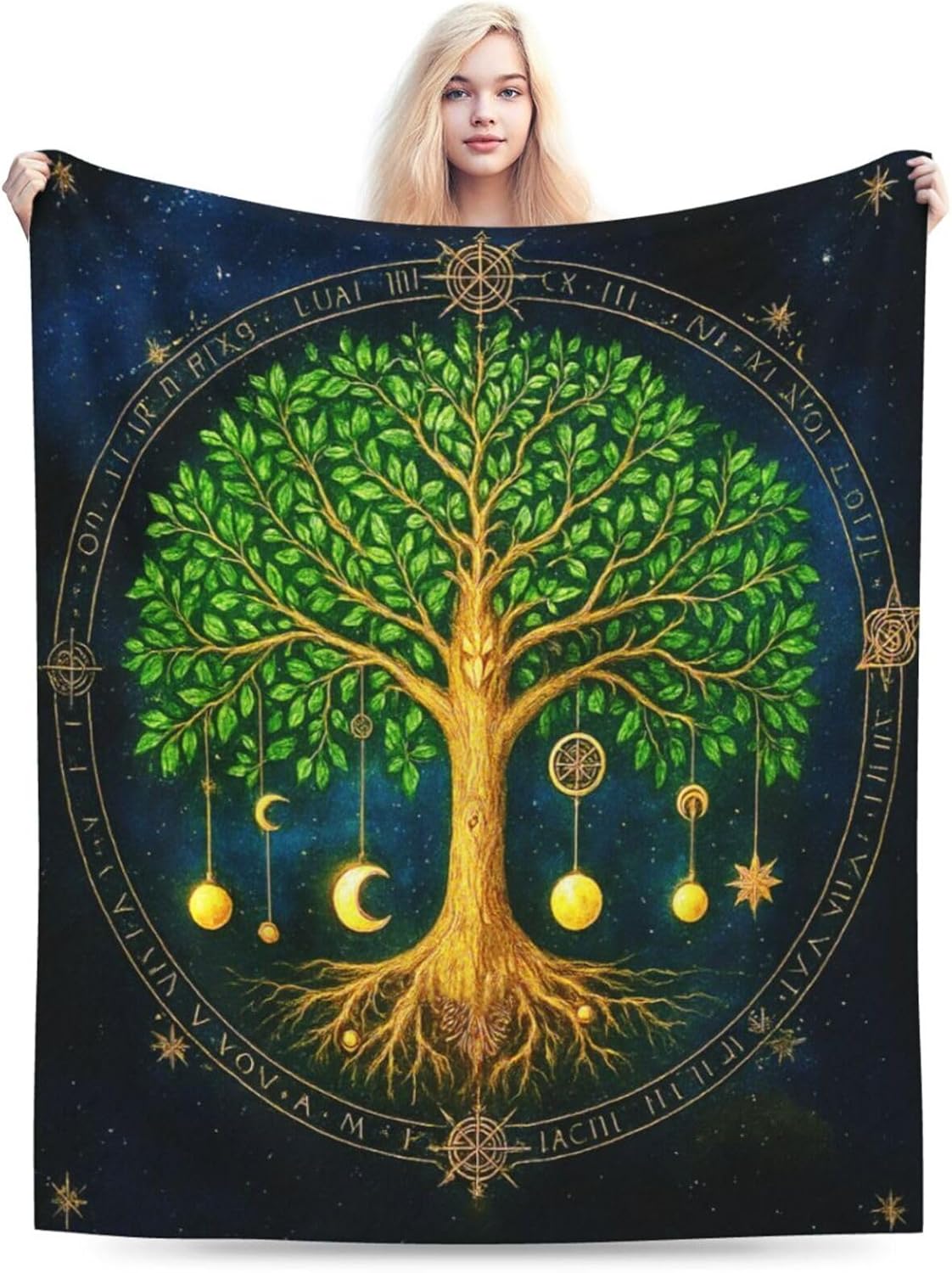 Tree Blanket Tree of Life Throw Blanket Plant Soft Cozy Fleece Fuzzy Stuff Plush Flannel Gifts for Girls Women Boys Kids Adults 40''x50'' - Image 4