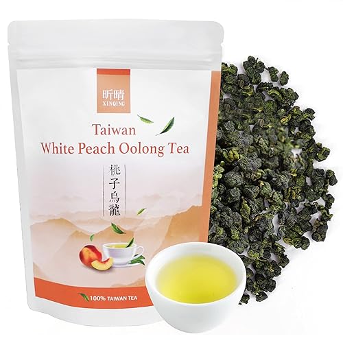Xin Qing - Té Oolong de durazno blanco con hojas sueltas de durazno, té de hojas sueltas de melocotón, té Oolong de hojas sueltas té Oolong suelto
