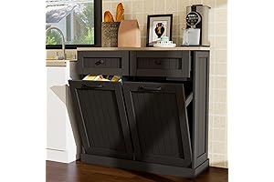Stylish Double Tilt-Out Trash Cabinet with Odor Control