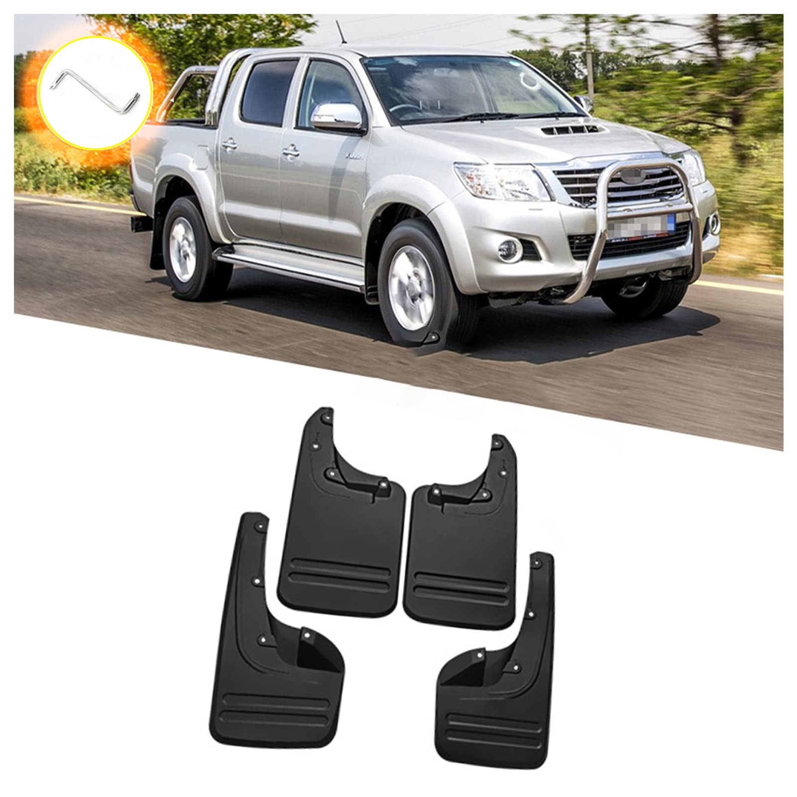Buy PATAGA Mud Flaps Car For Toyota Hilux Vigo 4WD 20062014 Front