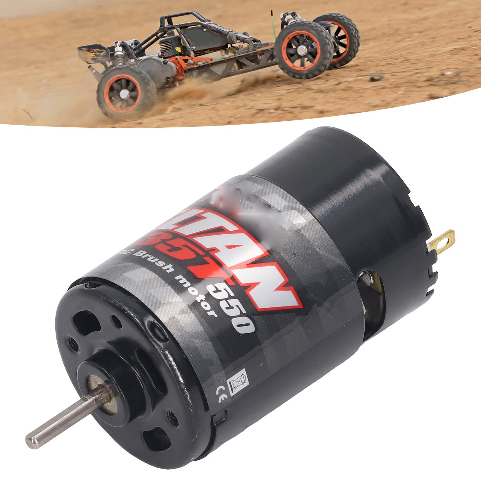Motor cepillado RC con caja de cambios de reducción 1/3 550 motor cepillado universal para barco camión eléctrico (35T)