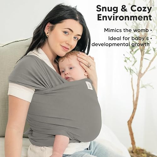 Miniatura 130 de KeaBabies - Portabebés fular original todo en 1 para recién nacidos a niños pequeños, fácil de llevar, manos libres, ligero, transpirable envolturas