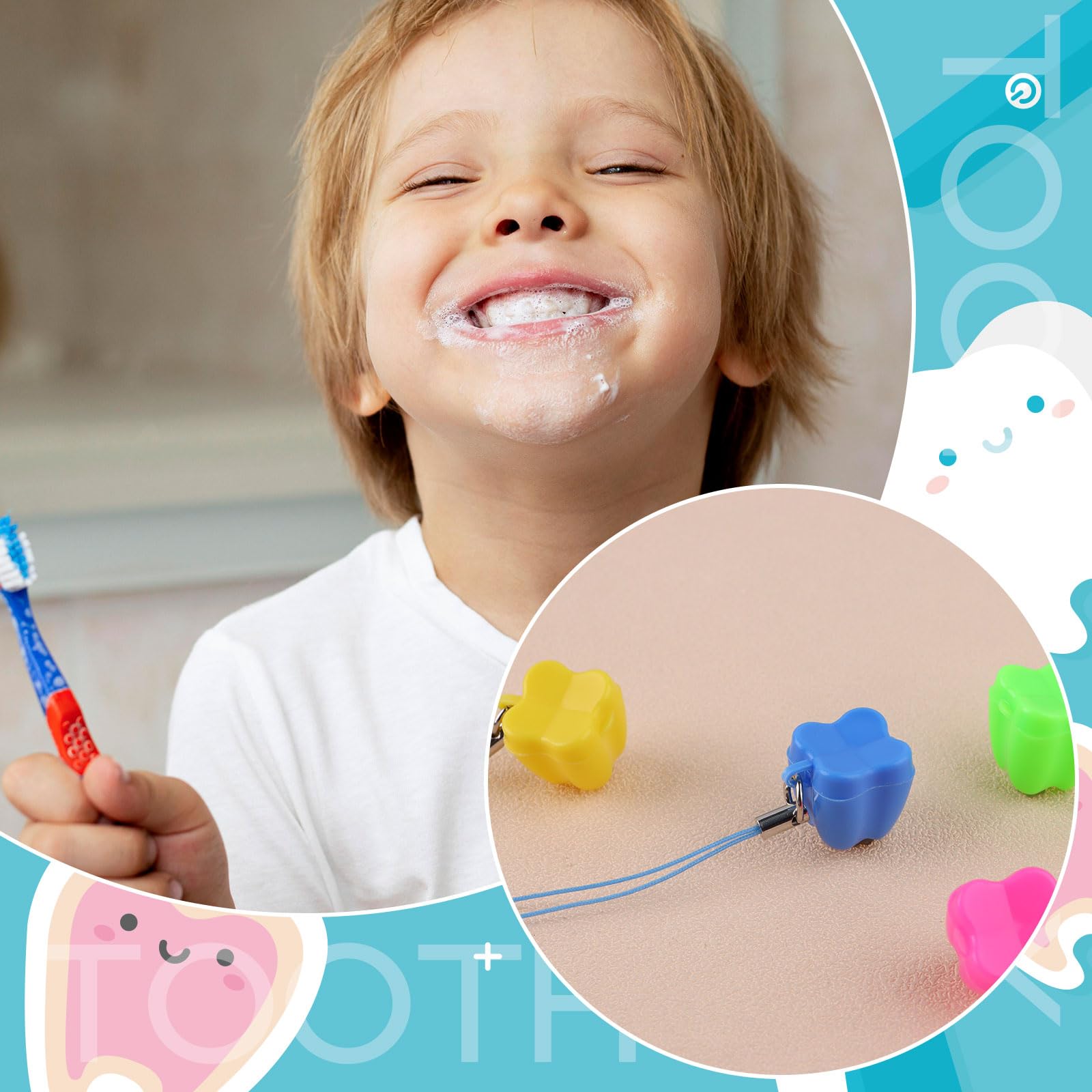 100-Piece Tooth Saver Necklaces – Little Storage Boxes For Lost Teeth, Tooth Fairy Gifts, Classroom Party Favors