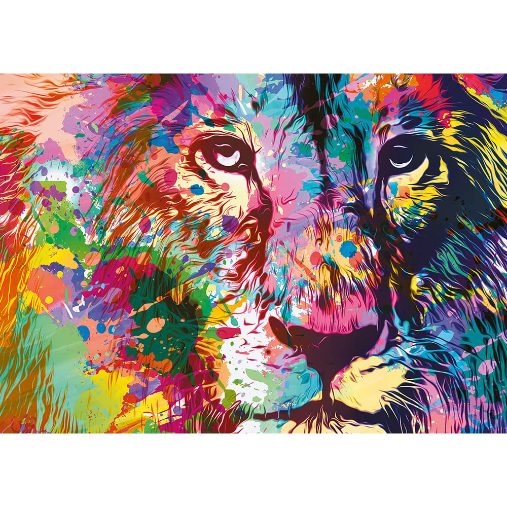 Amazon.com: Trefl Colorful Lion 1000 Piece Jigsaw Puzzle Red