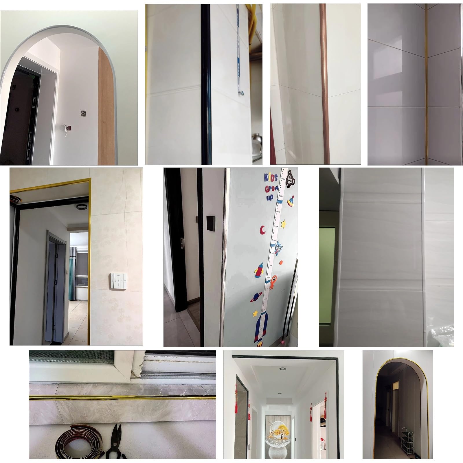 Paraspigoli Protezioni Angolari Morbide, 1-20 M Protezioni Autoadesive Per Angoli Di Protezione Dei Bordi Delle Pareti Per Case Uffici Alberghi, Tavoliere Mobili Paracolpi Di Sicurezza (Color : Black