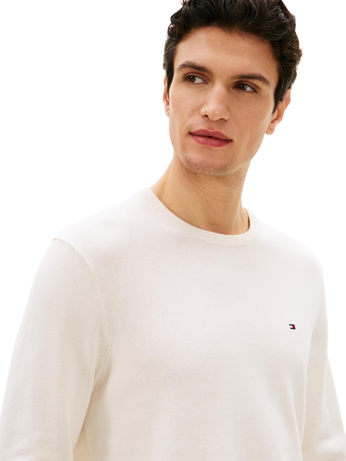 Tommy Hilfiger Mens Cotton Solid Crewneck Sweater Lightweight Pullover, Also Available in Big & Tall - Image 2